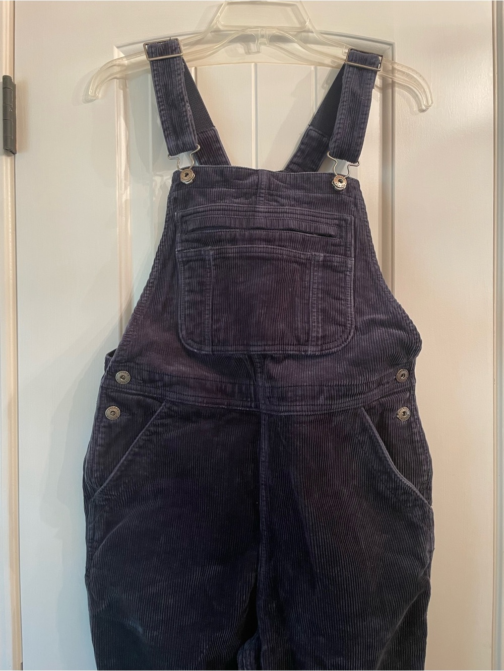 Duluth navy corduroy overalls, size 6